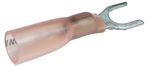 100 Pc. 22-18 AWG #8 Polyolefin Insulated Heat Shrink Fork Connector  5824-36