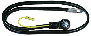 2 AWG @ 65" Black Side Post Battery Cable w/Lead  6158-11