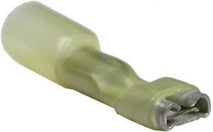 100 Pc. 12-10 AWG .250" Polyolefin Fully Insulated "Solder-Shrink" Female Spade Connector  6965-36