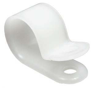 1000 Pc. 1/2" Natural H/D Nylon P-Clamp  7124HN-M