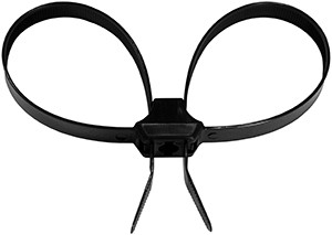 50 Pc. 19" 150 lb. Black Dual Loop Cable Tie  7159-35