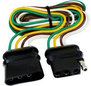 18 AWG @ 48" Flat 4 Pin Shrouded Trailer Connector  7716-11