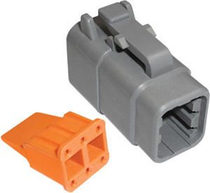 24-16 AWG 6-Way Deutsch "DTM" Plug & Wedgelock  7916-91