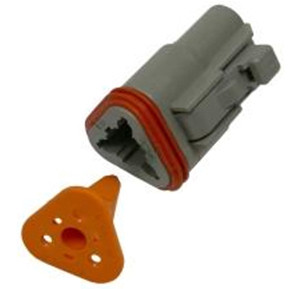 20-14 AWG 3-Way Deutsch "DT" Receptacle & Wedgelock  7993-11