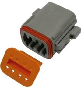 10 Pc. 20-14 AWG 8-Way Deutsch "DT" Receptacle & Wedgelock  7999-34