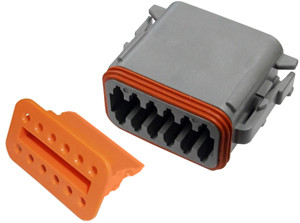 20-14 AWG 12-Way Deutsch "DT" Receptacle & Wedgelock  8001-11