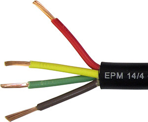 14/4 AWG @ 500' Black PVC Jacketed Multi-Conductor Trailer Cable  8160-28