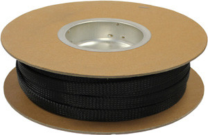 3/4" (1/2 ~ 1-1/4") x 100' Black Expandable Braided Loom  8407-0-26