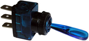 SPST Blue Illuminated On-Off Toggle Switch  9405-1-11