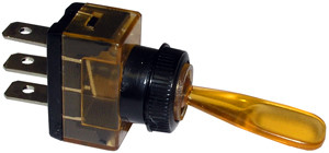 SPST Amber Illuminated On-Off Toggle Switch  9405-7-11