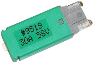 30A Type III Min Blade Low Profile Manual Reset Circuit Breaker  9518-11