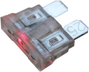 5 Pc. 25A Standard Blade Fuse w/LED  9967-14