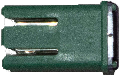 40A Green Slotted Micro Female Fuse Link  10454-11