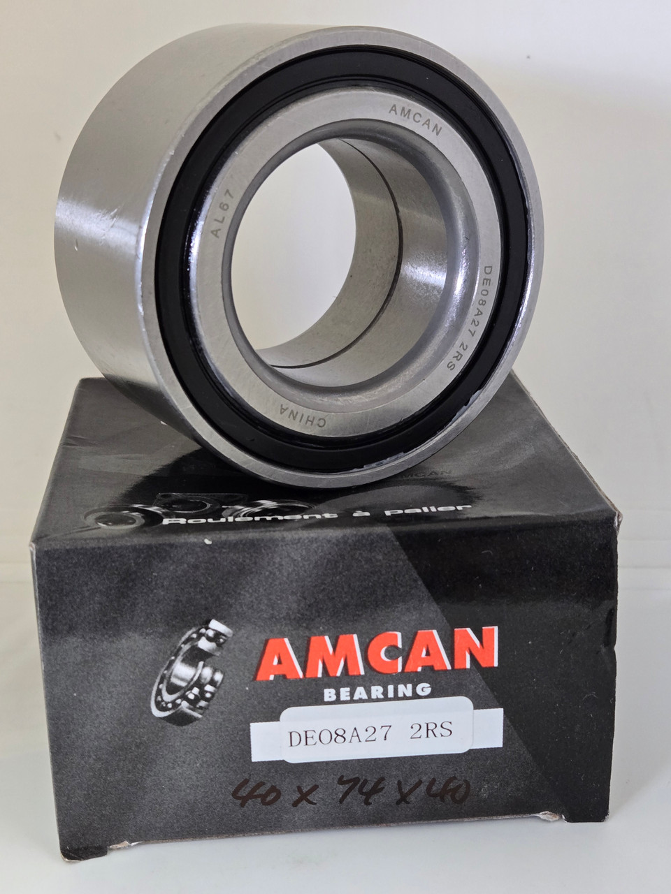 40x74x40 Double Row Ball Bearing  DE08A27-2RS