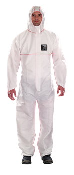 Ansell AlphaTec® 1500+ Series "FR" General Duty Anti-Static Chemical Suit w/Hood  NR17-S-92-111