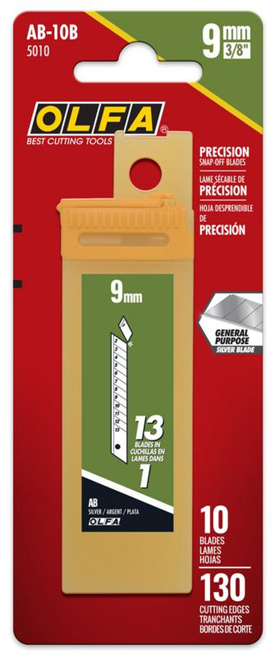 50 Pc. AB-10B 9mm Silver Precision Snap Blade   5015