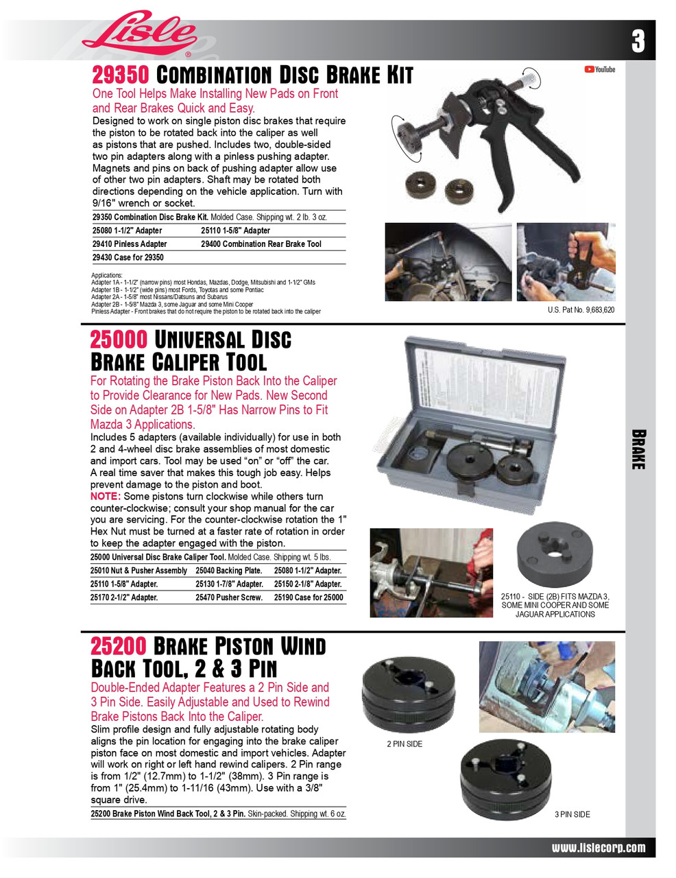 Universal Disc Brake Caliper Pusher Screw (for 25000)   25470