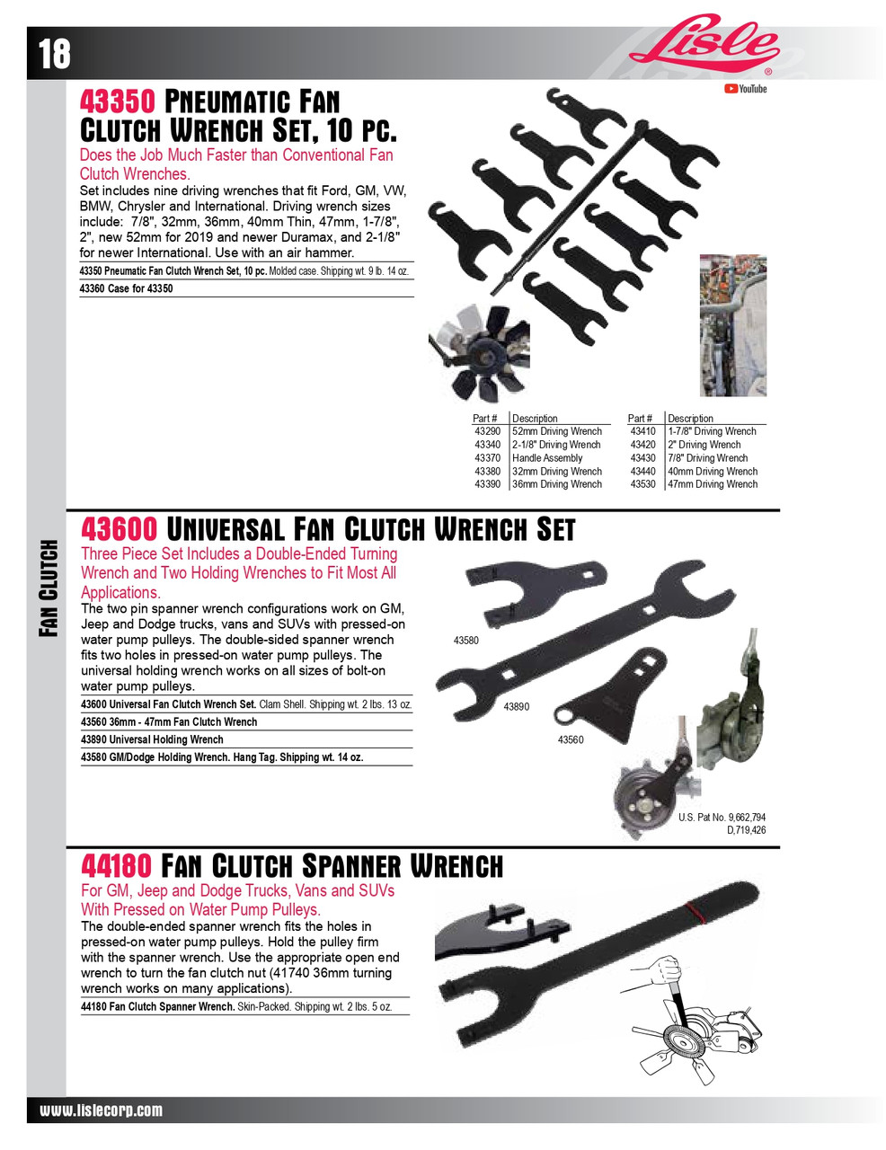 GM/Dodge Holding Wrench (for 43600)   43580