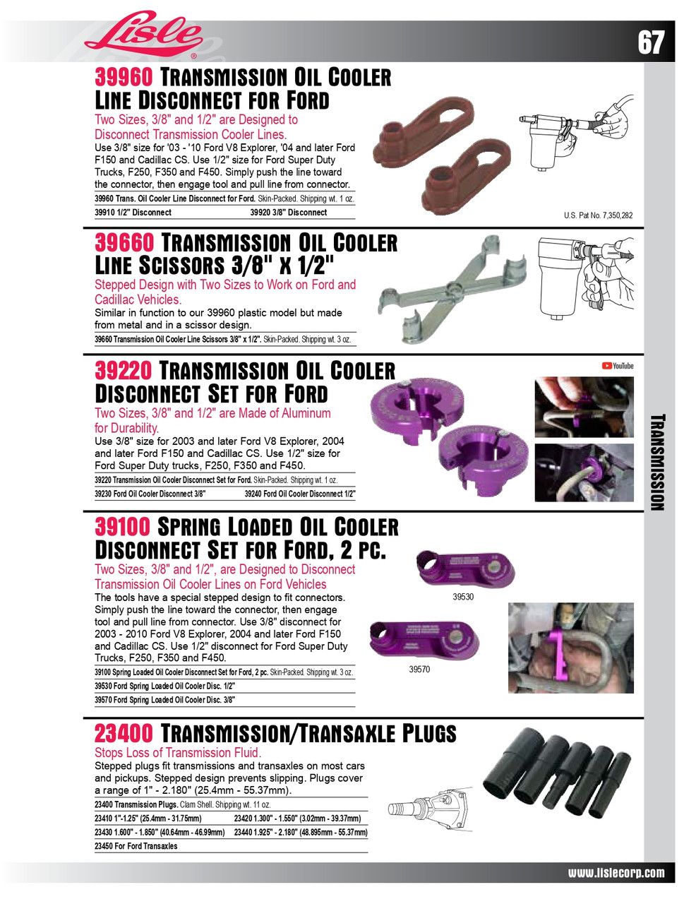 3/8" Transmission Oil Cooler Line Disconnect (for 39960)   39920