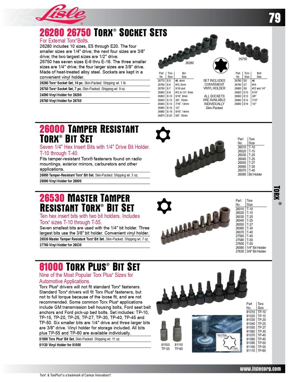3/8" Drive x TP-50 Torx Plus Bit Socket   81090
