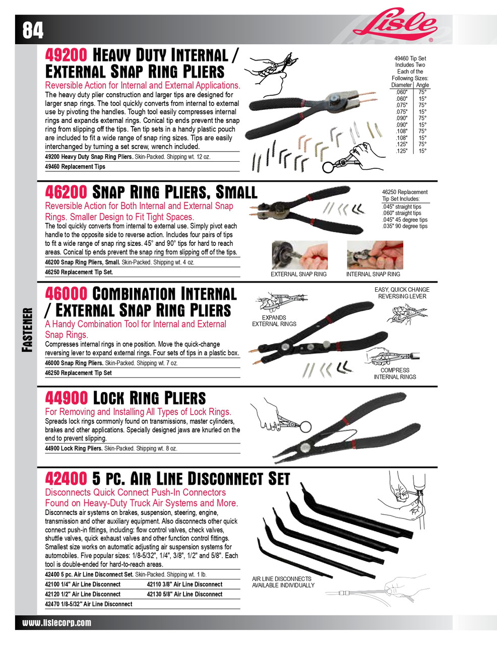 1/8 - 5/32" Air Line Disconnect Tool   42470