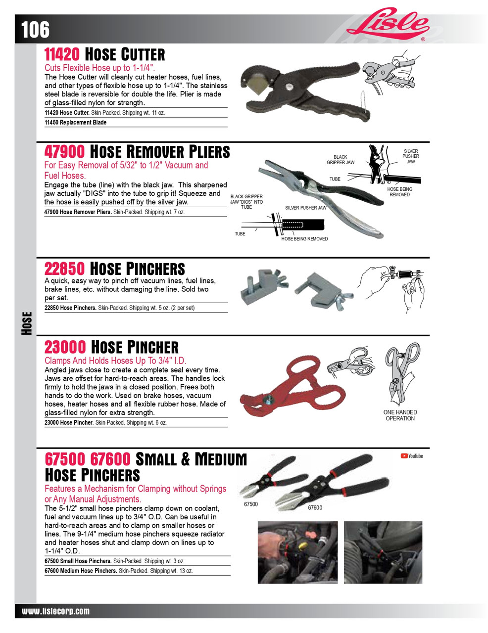 3/4" ID Hose Pinch-Off Pliers   23000