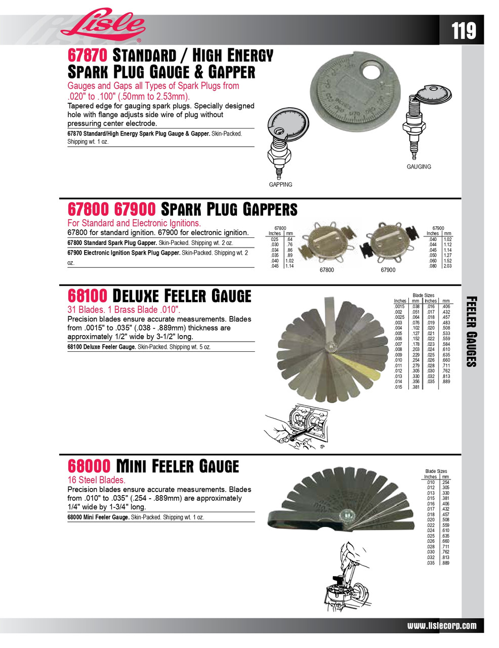 Spark Plug Gauge & Gapper   67870