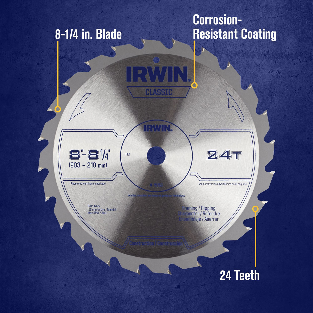 8-1/4" 24T Classic Series Carbide Circular Saw Blade   15150