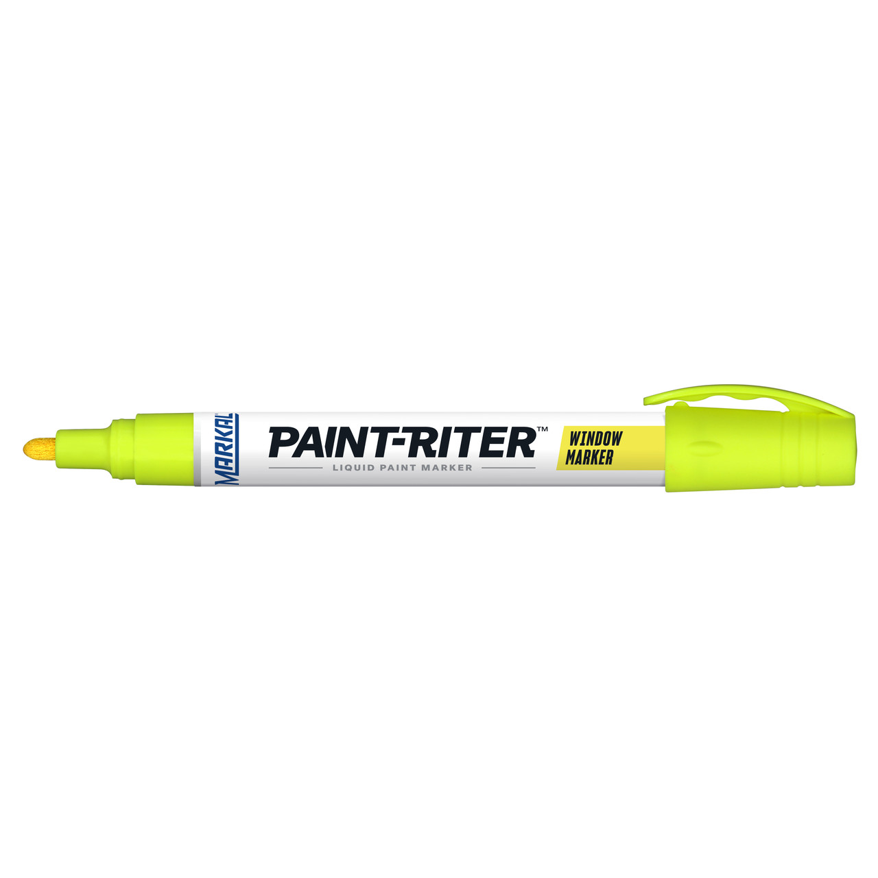 12 Pc. Paint-Riter® Window Marker Removable Paint Marker - Fluorescent Yellow   97450