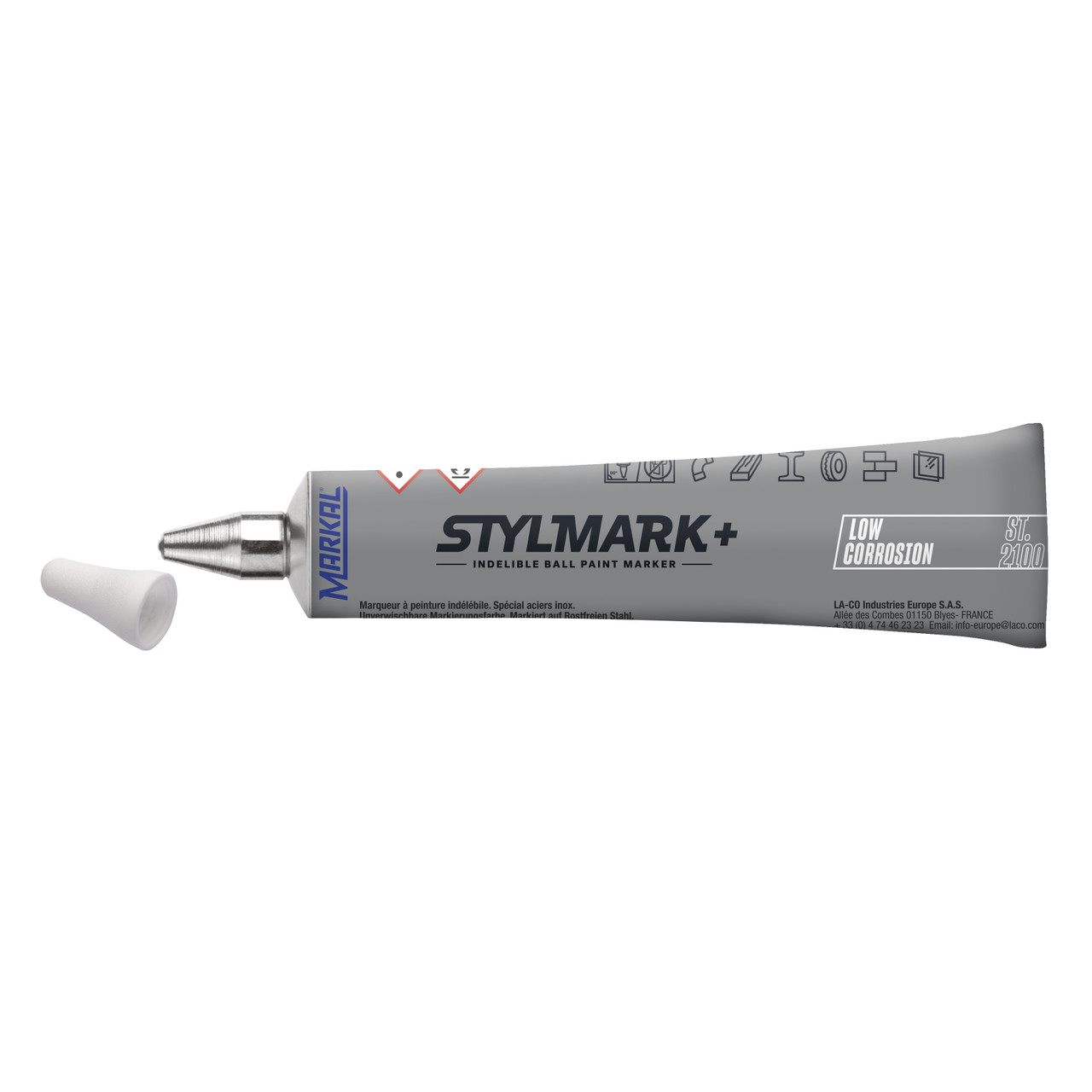 StylMark®+ Low Corrosion Paint Marker - White   97160