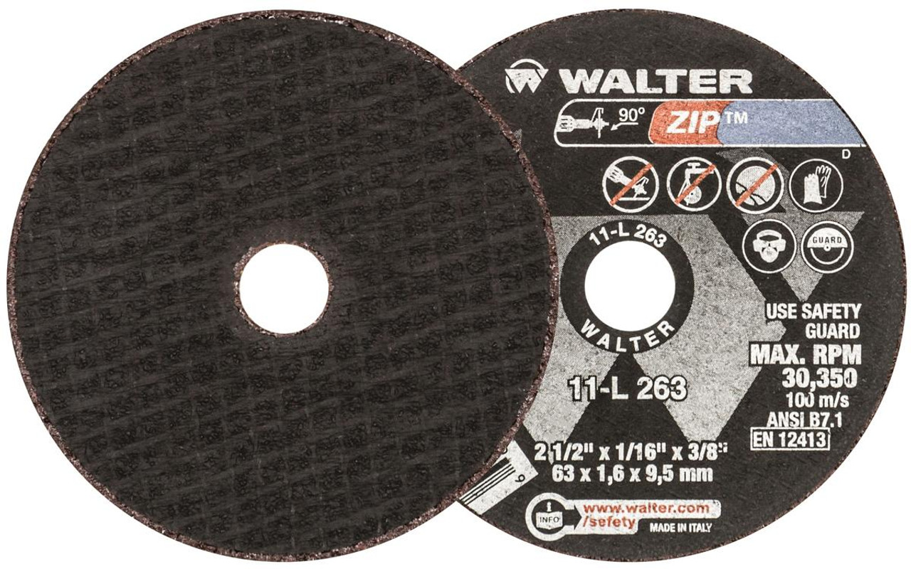 ZIP® 25 Pc. 2-1/2 x 1/16 x 3/8" A-24 Cut-Off Wheel   11L263