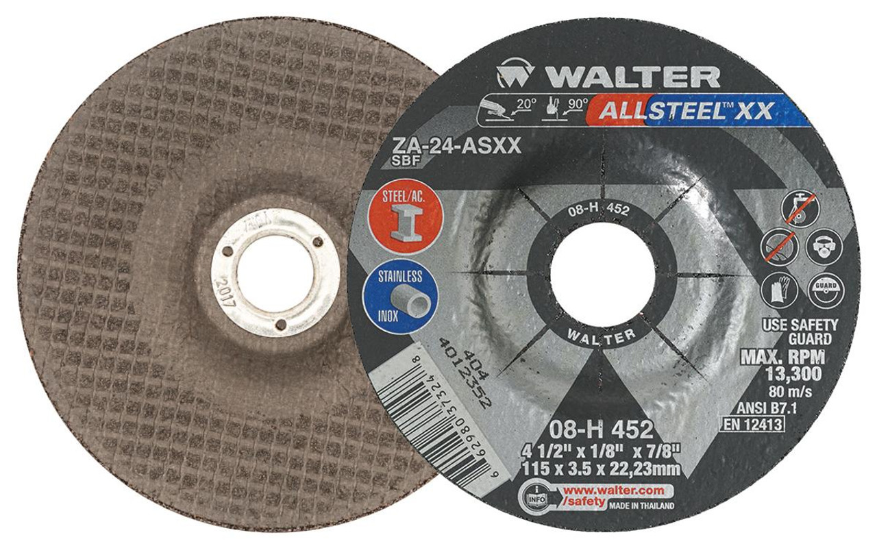 HP XX® 25 Pc. 4-1/2 x 1/8 x 7/8" ZA-24 Grinding Wheel   08H452