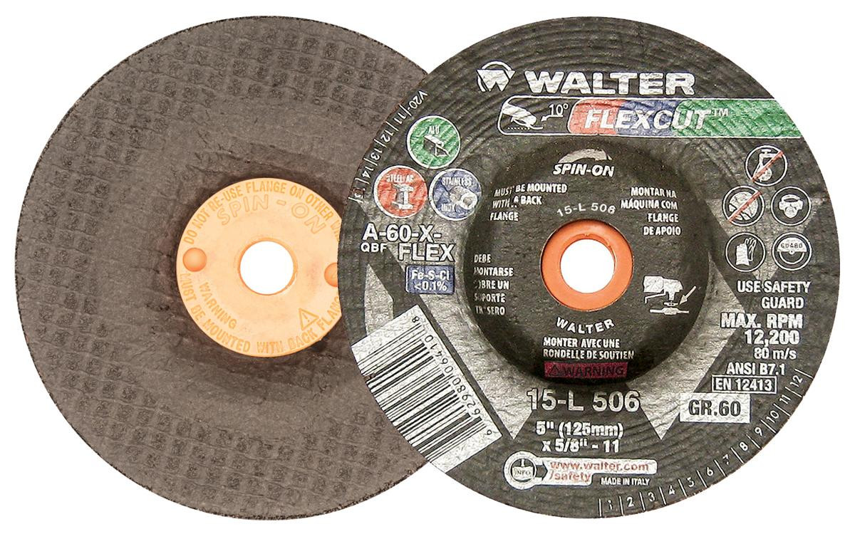 Flexcut® 25 Pc. 5 x 5/8"-11 A-60-X-FLEX Grinding Wheel   15L506