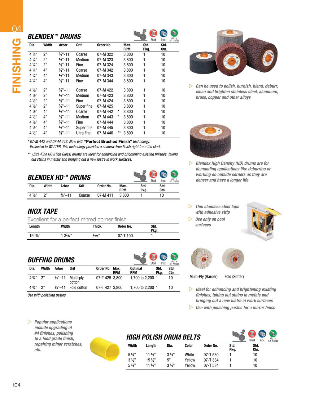 Blendex® 4-1/4 x 4 x 5/8"-11 Coarse Flap Drum   07M342