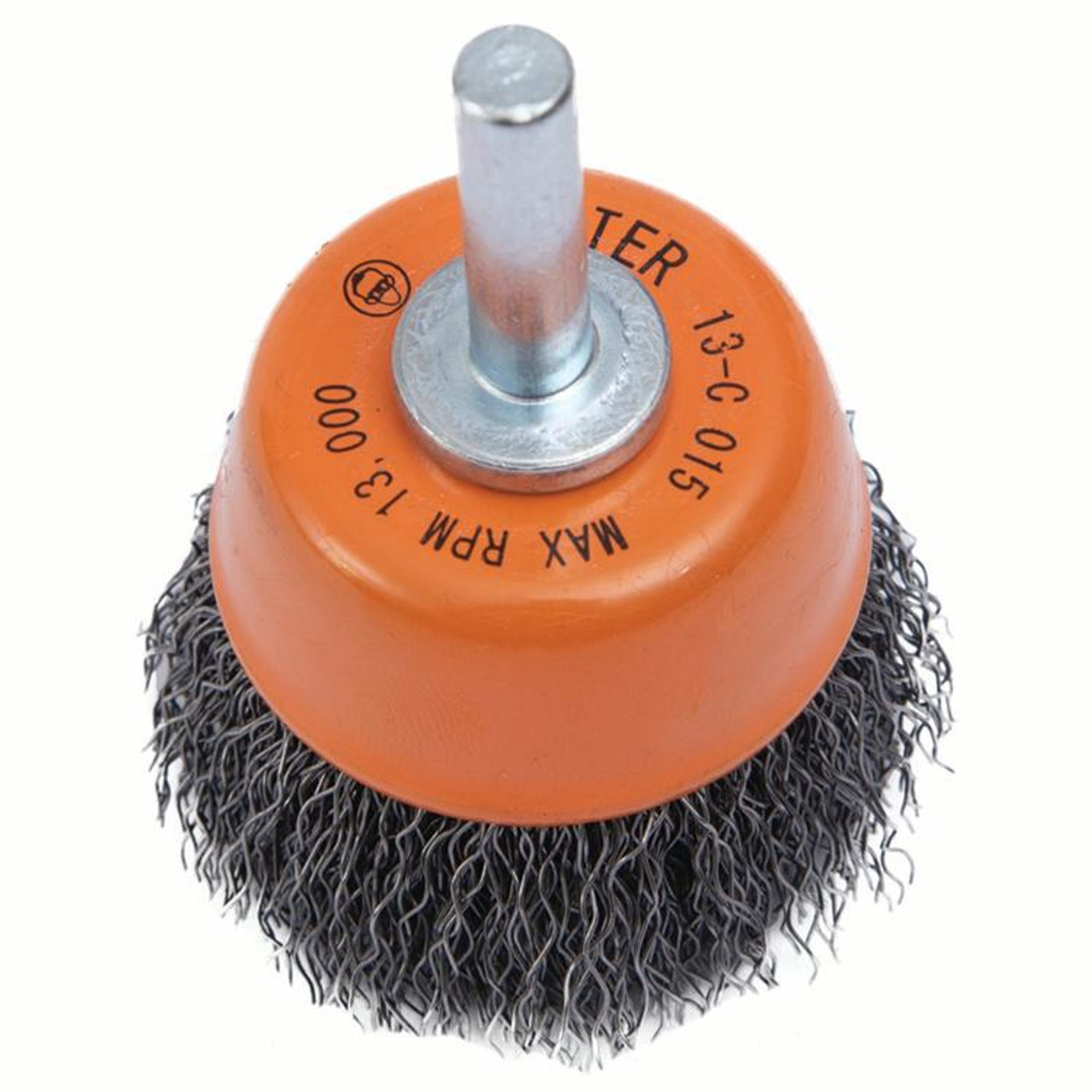 1-1/2 x 1/4" Cup Mounted Crimped Wire Brush   13C015