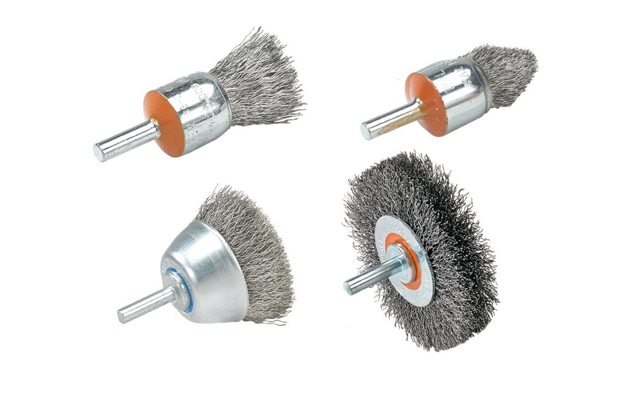 1-1/2 x 1/4" Cup Mounted Crimped Wire Brush   13C015