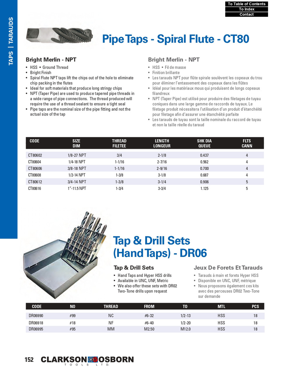 1"-11.5 NPT HSS Bright Merlin® Spiral Flute Taper Pipe Tap   CT80616