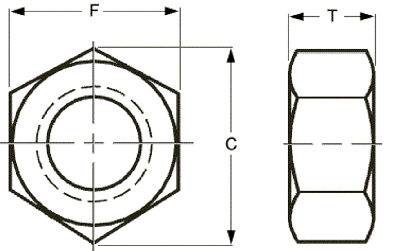 UNC A563 Grade A/B Heavy Hex Nut - Plain Steel  318030 - 318650 UNC A563 Grade A/B Heavy Hex Nut - Plain Steel  318030 - 318650