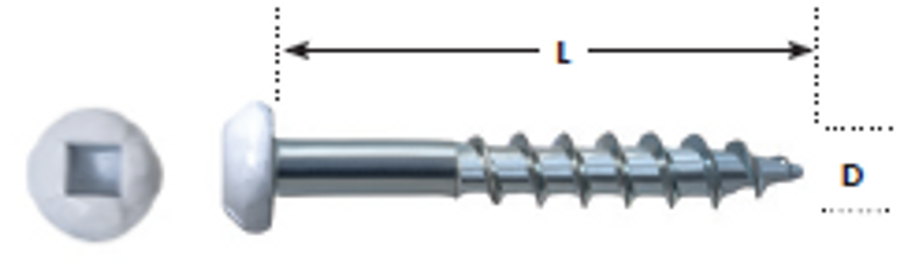 #8 x 1-1/4" Pan Head Steel Particle Board Screw 100 Pc.   222-697