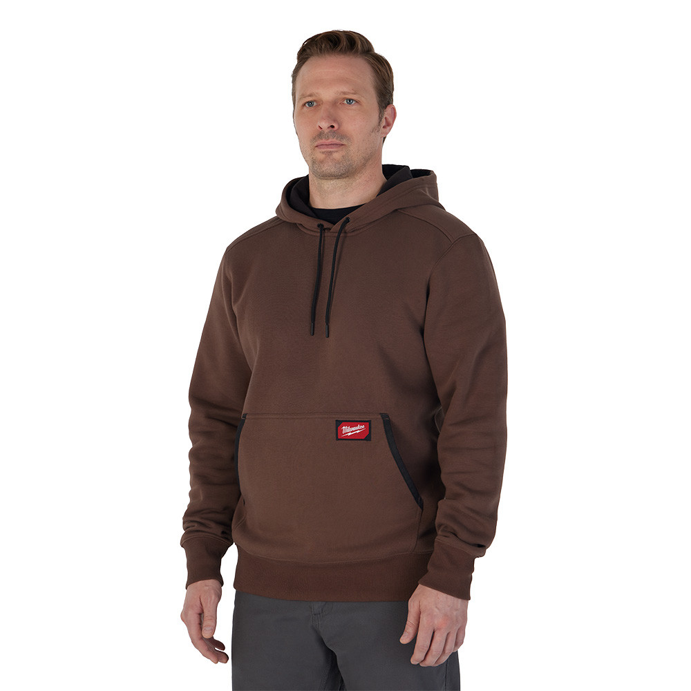 Midweight Pullover Hoodie Brown S  351BR-S