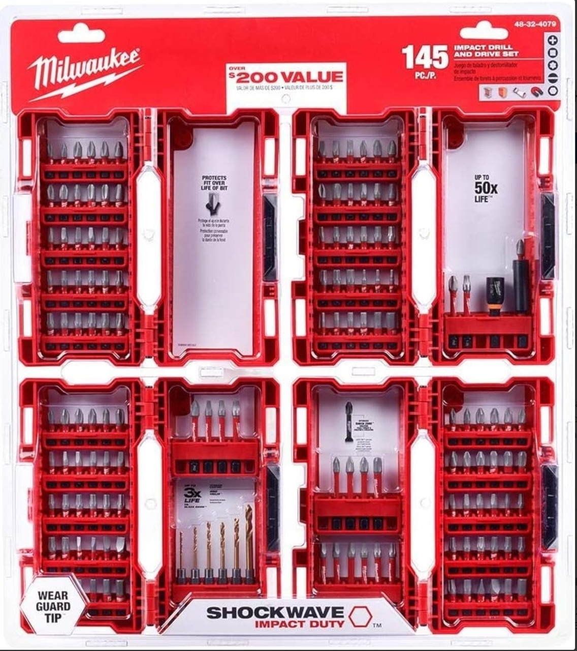 145Pc. Hex Impact Bit Driver Set  48-32-4079