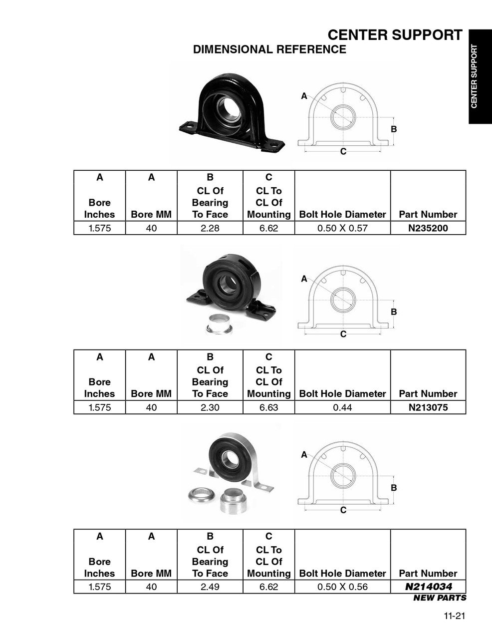 40mm Drive Line Center Support Bearing  N214034X