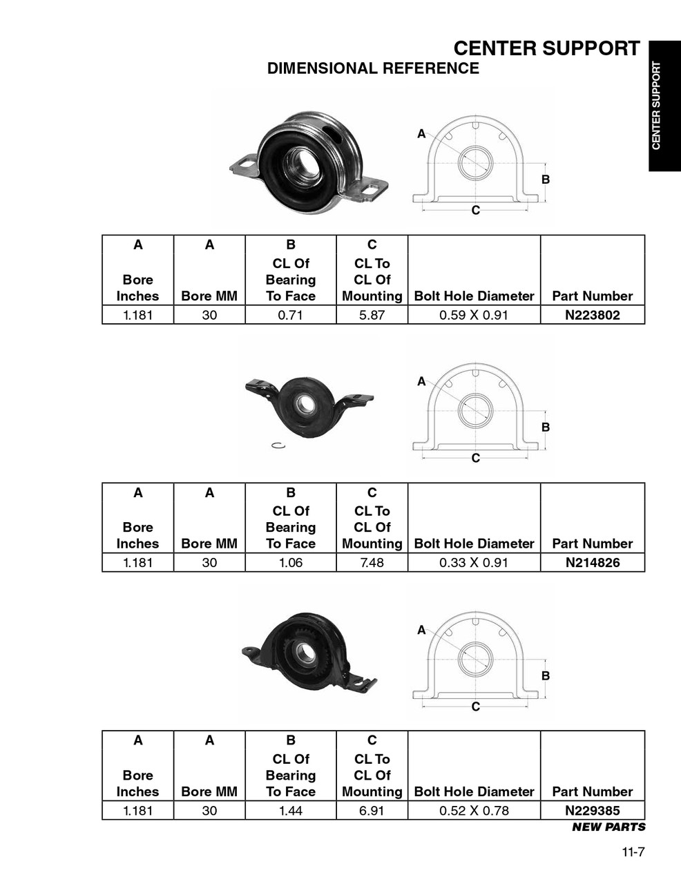 30mm Drive Line Center Support Bearing  N214826