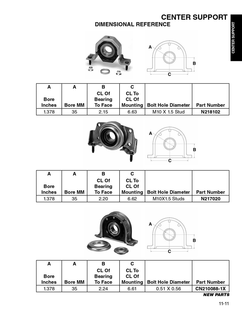 35mm Drive Line Center Support Bearing  N217020
