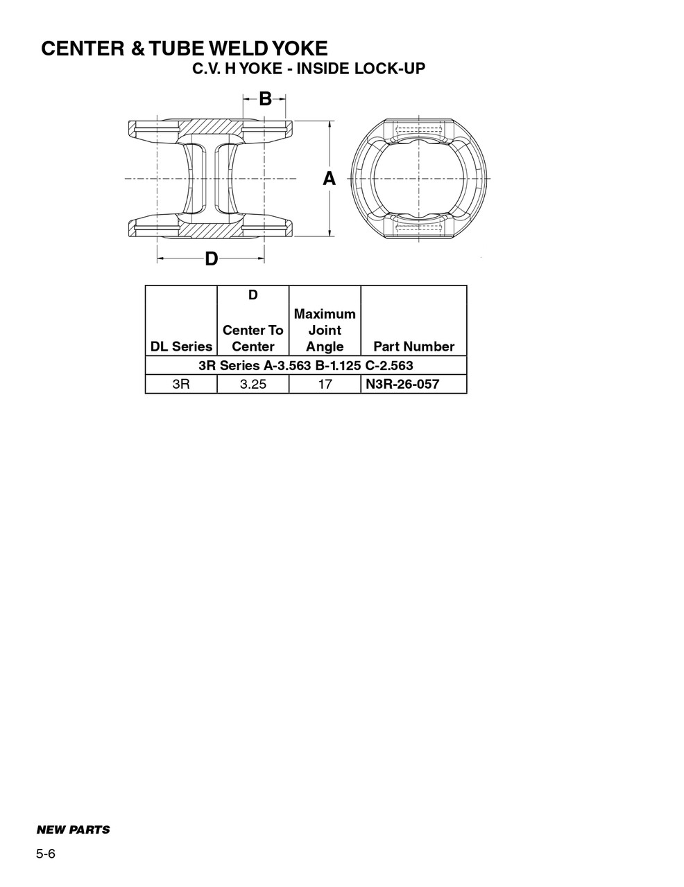 Mechanics® 3R Series CV H-Yoke  N3R-26-057