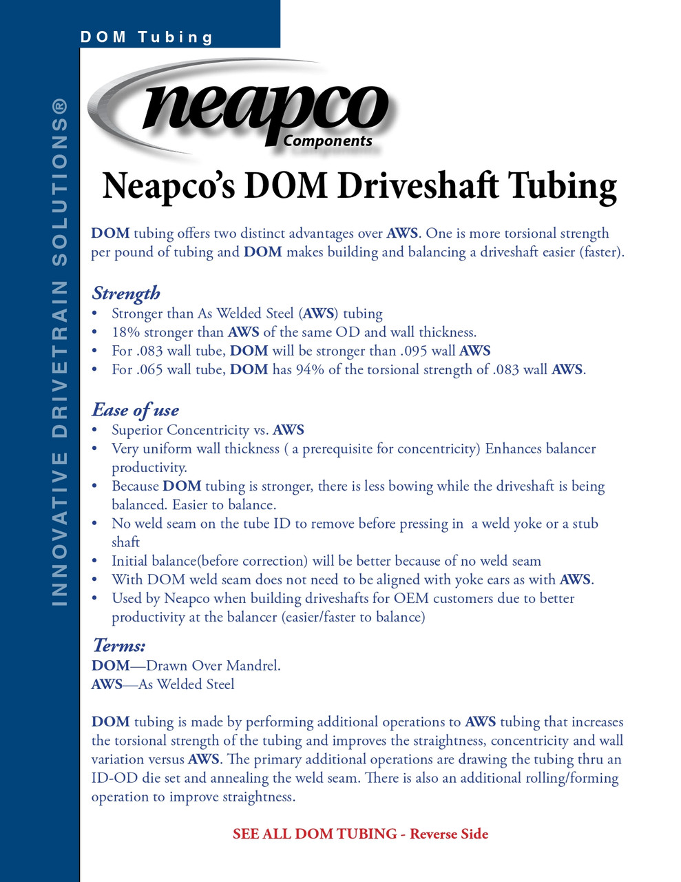 4.095" x .180" x 72" Round - Steel DOM Drive Shaft Tube  ND32-30-72-72