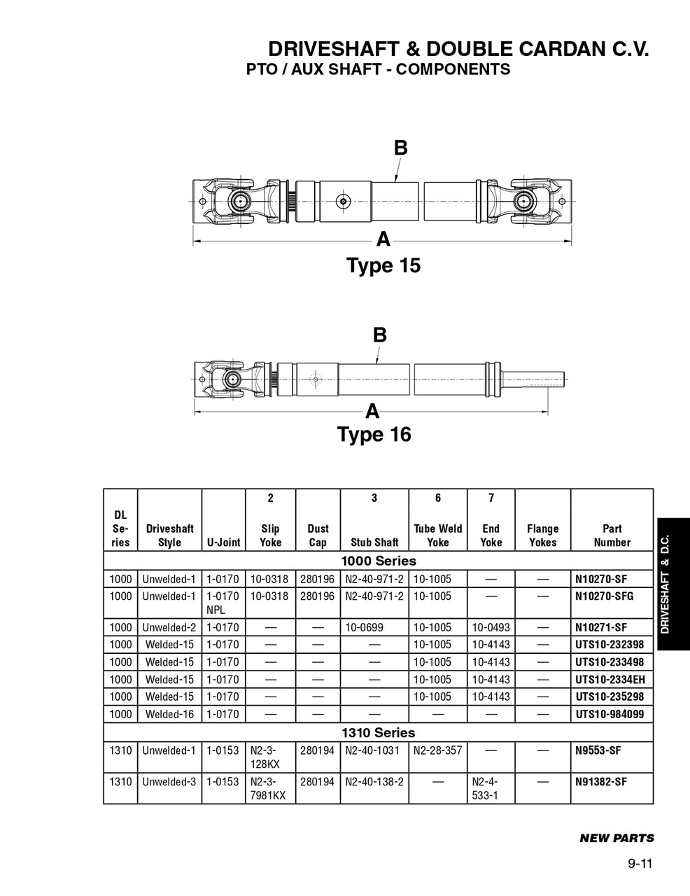 2.00" x .083 Round - Spicer® 1000 Type 15 Welded Drive Shaft Assembly  UTS10-233498