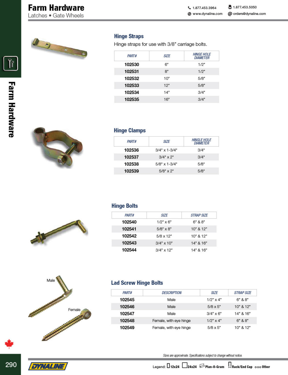 10" Hinge Strap 102532