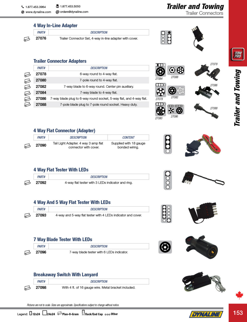 Round 7 Blade Plug / Round 7 Pole Socket Adapter  27088