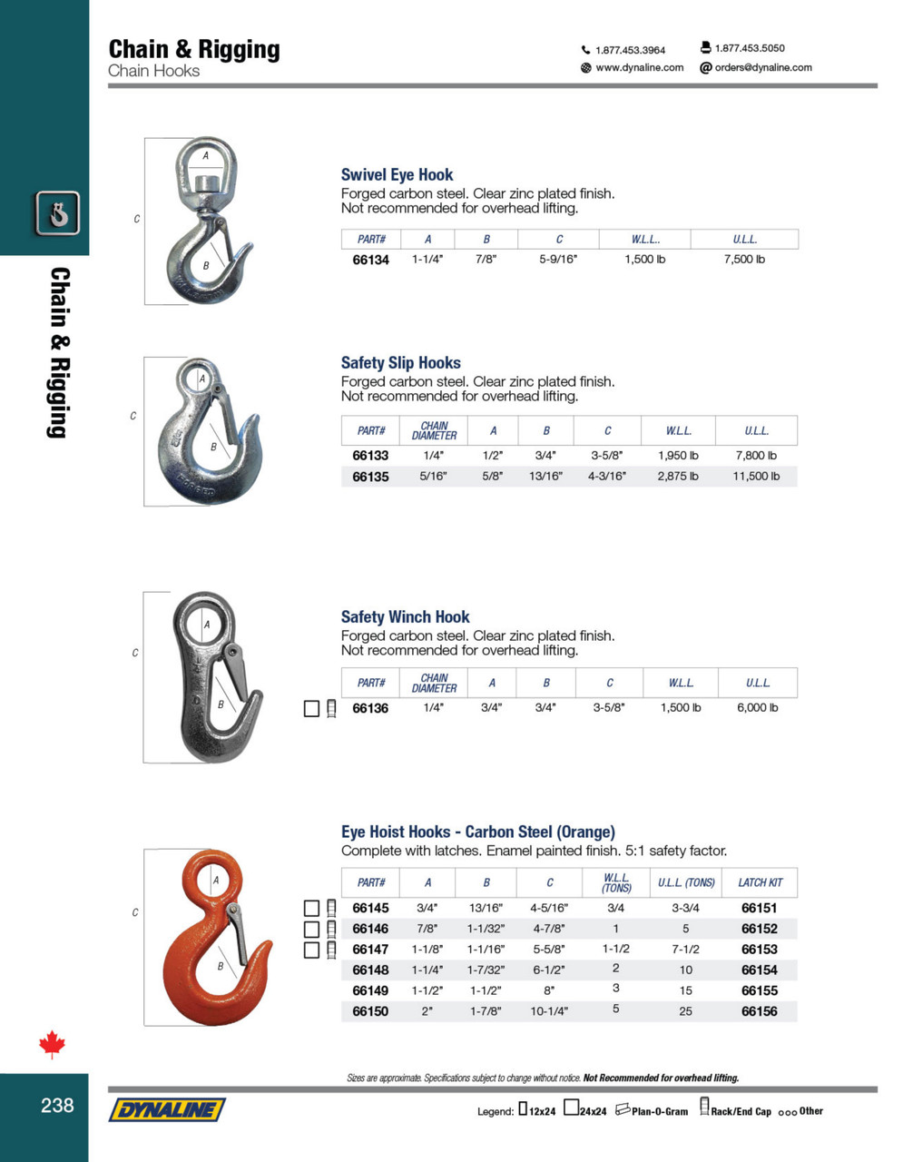 Carbon Eye Hoist Hook 1 Ton  66146